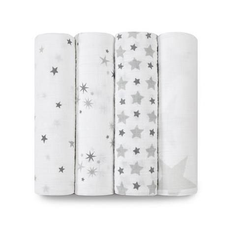 aden+anais Otulacz muślinowy TWINKLE STAR GREY 4 szt.
