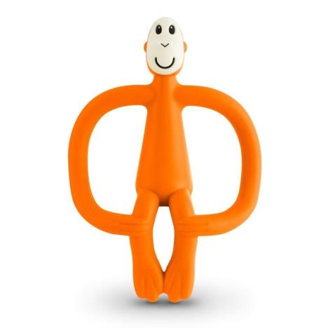 MATCHSTICK MONKEY Gryzak ze szczoteczką pomarańczowy