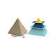 QUUT Zestaw 3 foremek do piasku Piramida Pira Vintage Blue Deep Blue Yellow