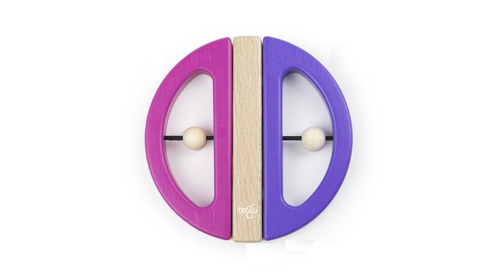 TEGU Drewniane klocki magnetyczne BABY AND TODDLER Swivel Bug Pink Purple
