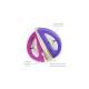 TEGU Drewniane klocki magnetyczne BABY AND TODDLER Swivel Bug Pink Purple