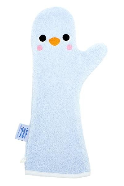 BABY SHOWER GLOVE Rękawiczka antypoślizgowa pod prysznic niebieska