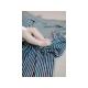 aden+anais Kocyk dzianinowy i czapeczka SNUGGLE KNIT NAVY STRIPE