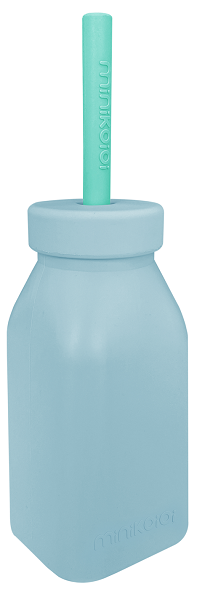 MinikOiOi Silikonowy bidon MINERAL BLUE/AQUA GREEN