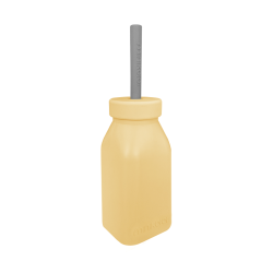 MinikOiOi Silikonowy bidon MELLOW YELLOW/POWDER GREY