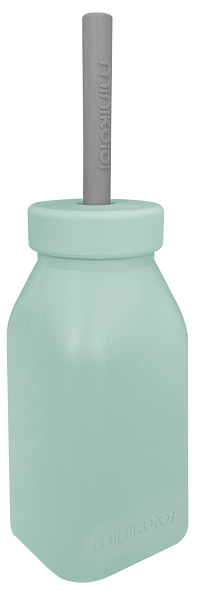 MinikOiOi Silikonowy bidon RIVER GREEN/POWDER GREY