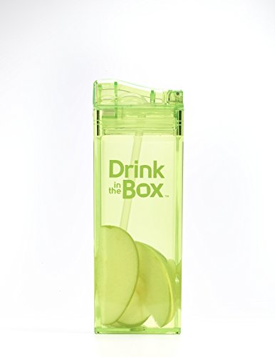 DRINK IN THE BOX CLASSIC Bidon ze słomką GREEN 350 ml