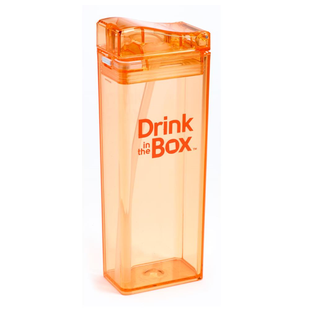 DRINK IN THE BOX CLASSIC Bidon ze słomką ORANGE 350 ml